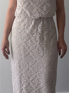 Metaphor Beige Lace Maxi Dress Size 12